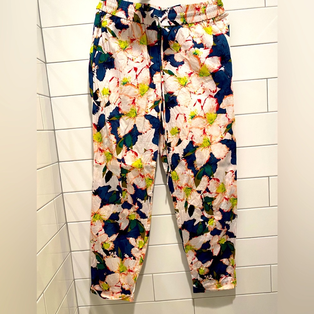J. Crew floral trouser joggers